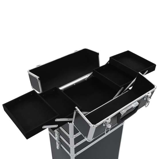 Sminklåda Aluminium Svart-3