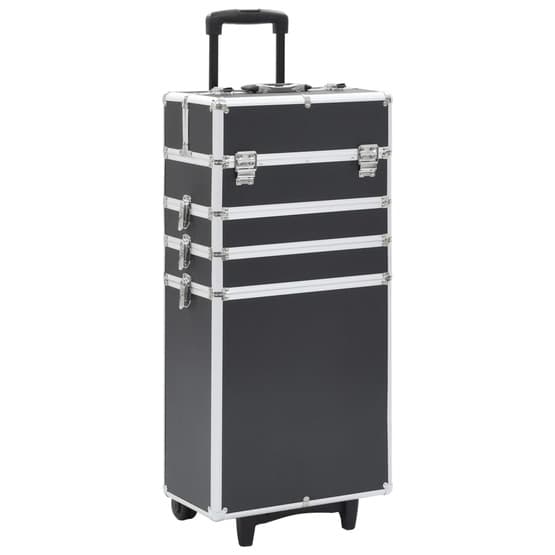 Sminklåda Aluminium Svart-3