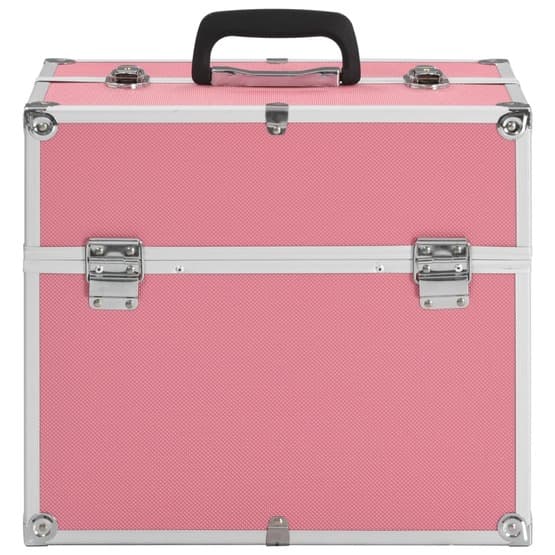 Sminklåda 37X24X35 Cm Rosa Aluminium
