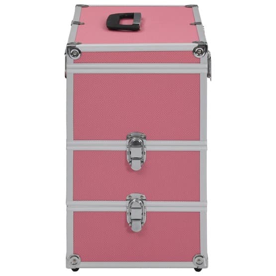Sminklåda 37X24X40 Cm Rosa Aluminium