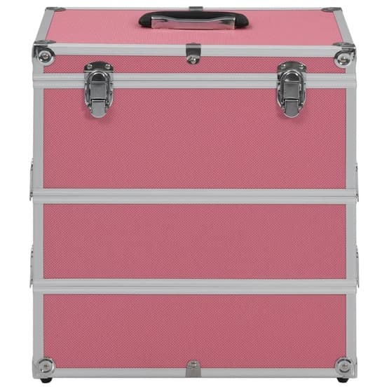 Sminklåda 37X24X40 Cm Rosa Aluminium