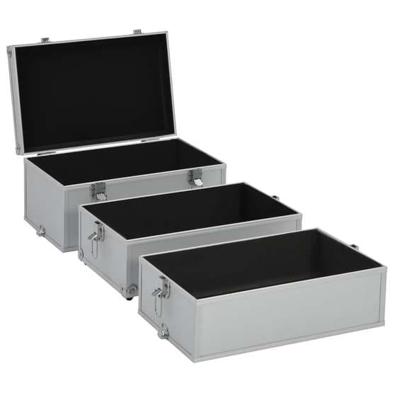 Sminklåda 37X24X40 Cm Silver Aluminium