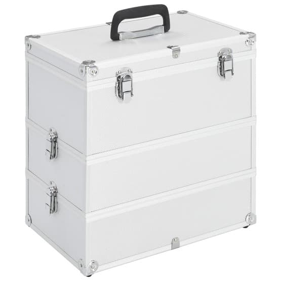 Sminklåda 37X24X40 Cm Silver Aluminium