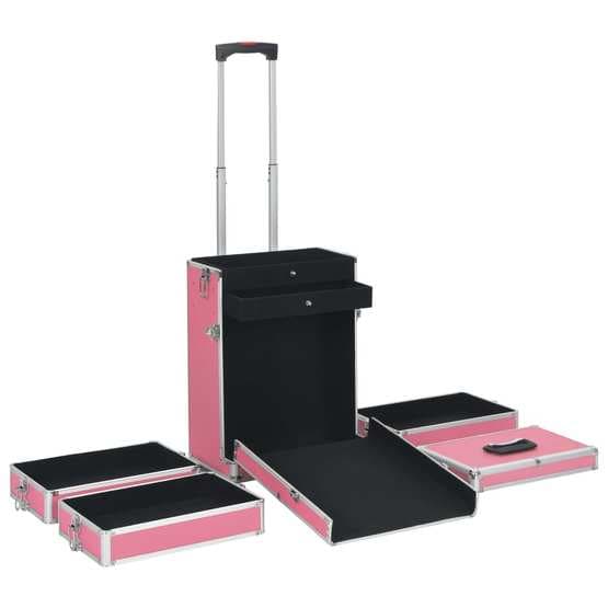 Sminklåda Aluminium Rosa-1