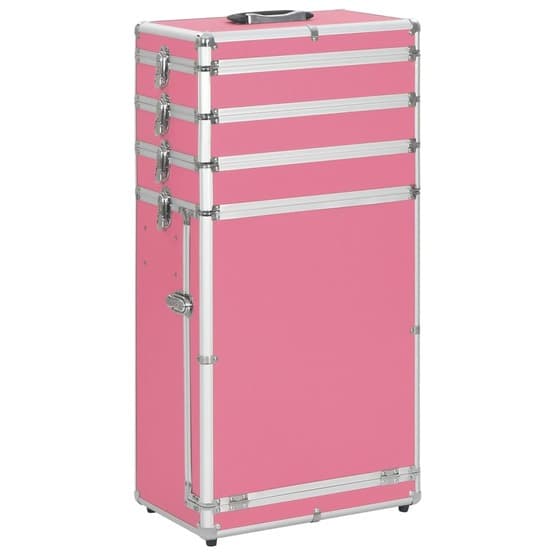 Sminklåda Aluminium Rosa-1