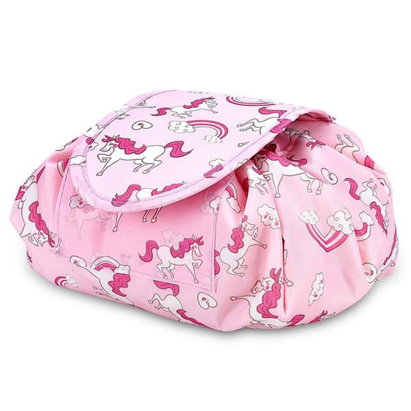 Kosmetikväska Sminkväska Toalettväska Kosmetisk påse Tvättväska Necessär Makeup Bag med dragsko för att dra ihop och 2 innerfack