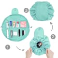 Miniatyrbild 7 av 8: Kosmetikväska Sminkväska Toalettväska Kosmetisk påse Tvättväska Necessär Makeup Bag med dragsko för att dra ihop och 2 innerfack