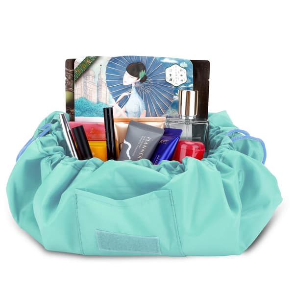 Kosmetikväska Sminkväska Toalettväska Kosmetisk påse Tvättväska Necessär Makeup Bag med dragsko för att dra ihop och 2 innerfack