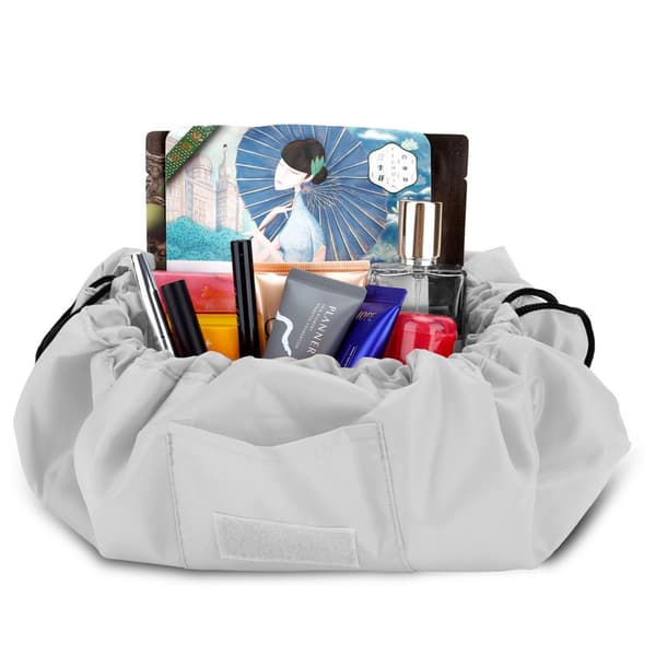 Kosmetikväska Sminkväska Toalettväska Kosmetisk påse Tvättväska Necessär Makeup Bag med dragsko för att dra ihop och 2 innerfack