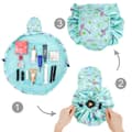 Miniatyrbild 7 av 8: Kosmetikväska Sminkväska Toalettväska Kosmetisk påse Tvättväska Necessär Makeup Bag med dragsko för att dra ihop och 2 innerfack