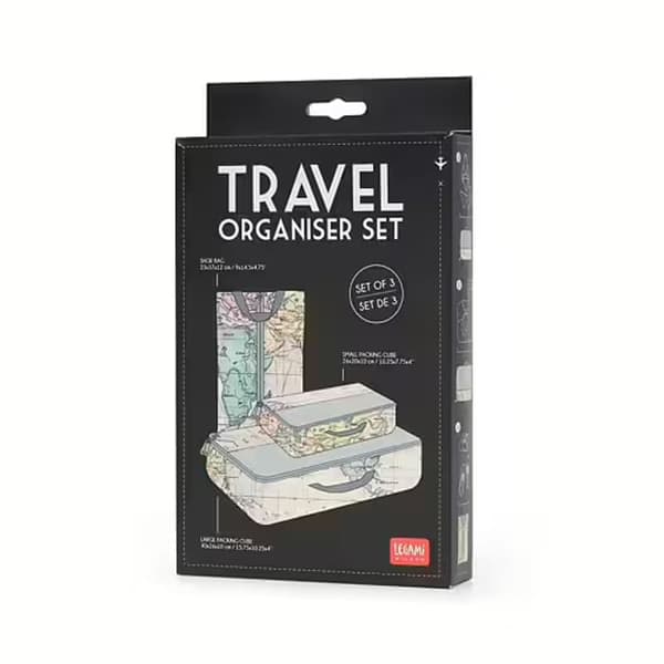 Sæt med tre indvendige tasker til kuffert Legami Travel arrangør