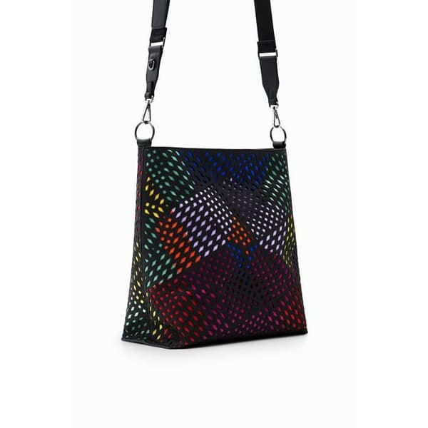 Desigual Maya Butan handväska för dam - svart/lila/orange - TU
