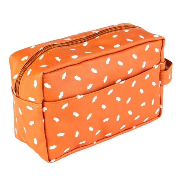 3-pack orange necessär och sminkväskor till henne