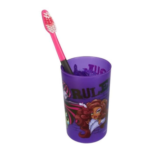 Kit Barn - Monster High - Lila - Tandborste - Mug - Fodral med dragkedja