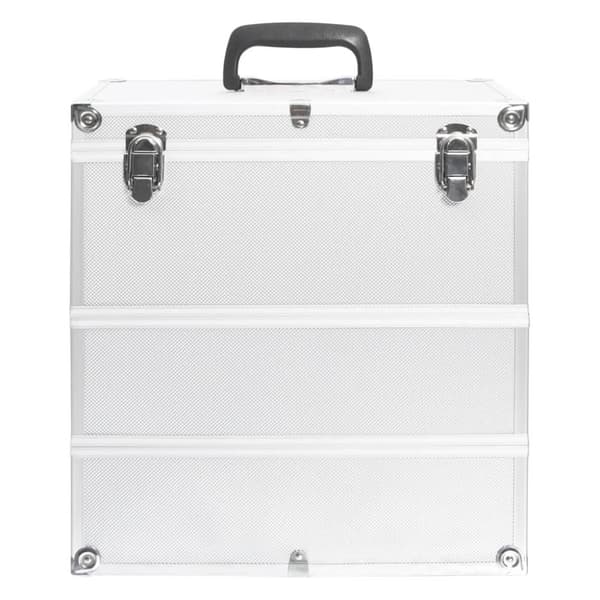 Sminklåda 37x24x40 cm silver aluminium