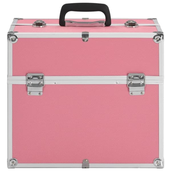 Sminklåda 37x24x35 cm rosa aluminium