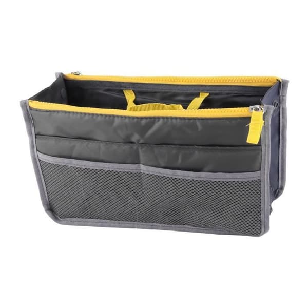 Nylon dragkedjeförsedd låda Cosmetic Organizer Grå resväska