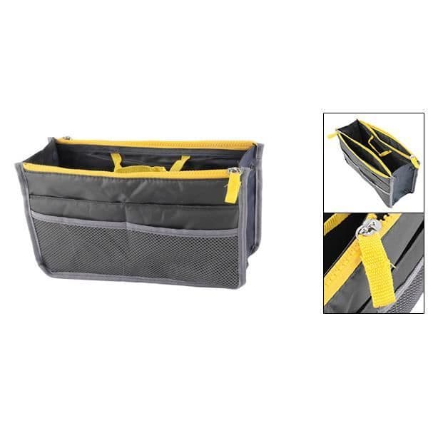 Nylon dragkedjeförsedd låda Cosmetic Organizer Grå resväska
