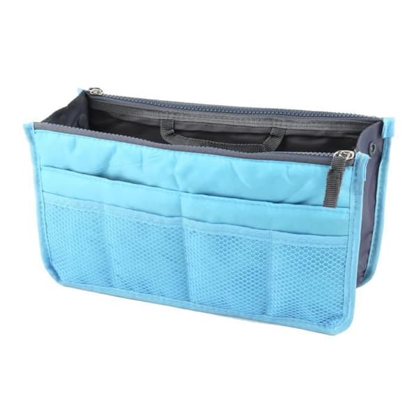 Dragkedja Nylon Kosmetisk Organizer Sky Blue Resväska