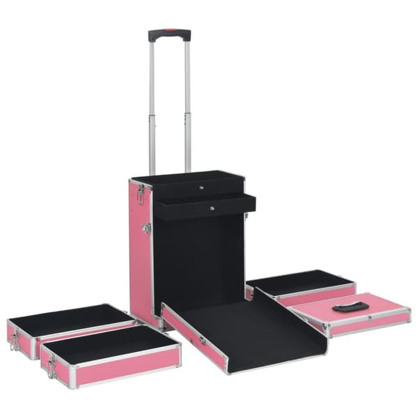 The Living Store makeupkuffert aluminium pink -  Kosmetik- & toilettasker
