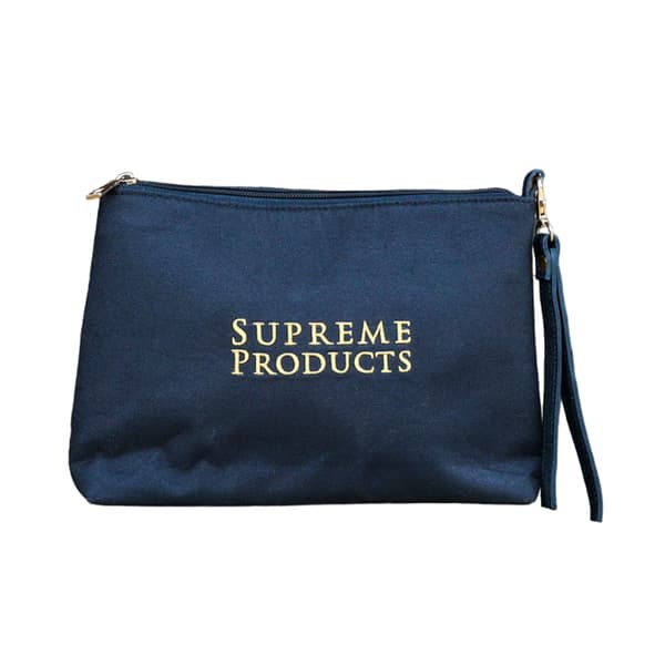 Supreme Products Pro Groom Logo Leather Handled Pouch Black/Gold 18cm x 27cm