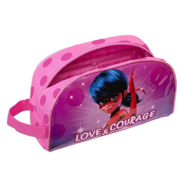 Necessär - Lady Bug - Fuchsia - 26 x 16 x 9 cm - 300D Polyester - Mjuk