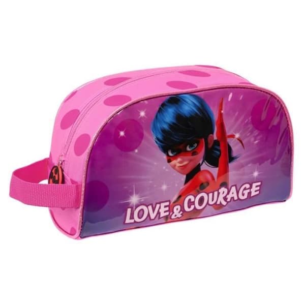 Necessär - Lady Bug - Fuchsia - 26 x 16 x 9 cm - 300D Polyester - Mjuk