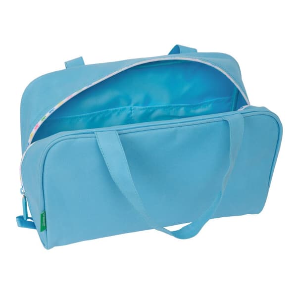 Skolnecessär Benetton Spring Himmelsblå 31 x 14 x 19 cm