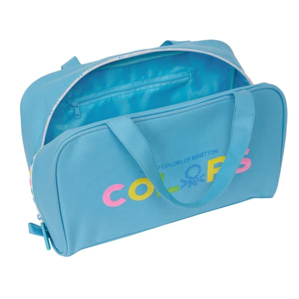 Skoletoilettaske Benetton Spring Himmelblå 31 x 14 x 19 cm