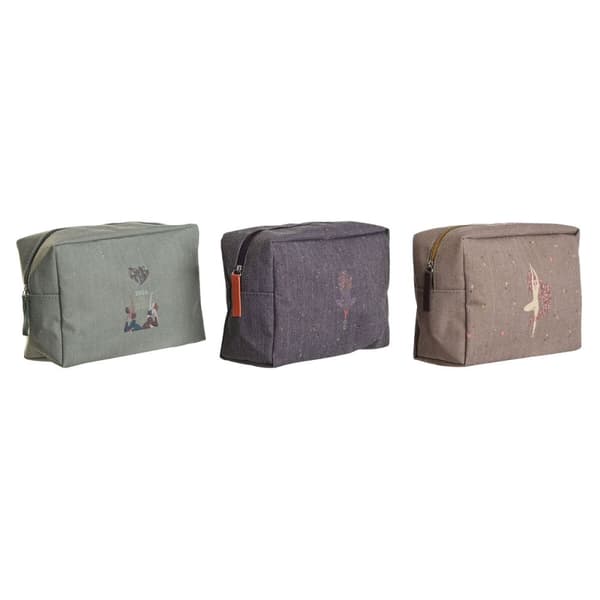 Resenecessär DKD Home Decor Brun Grön Bordeaux 20 x 8 x 14 cm