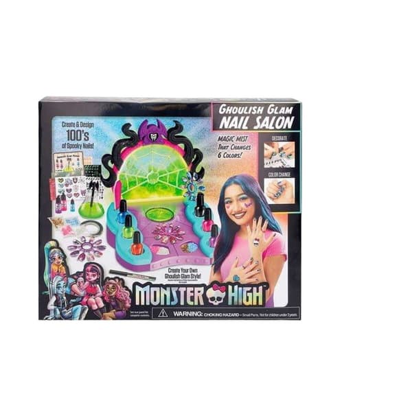 Sminkset för barn Monster High Glam Ghoulish Naglar