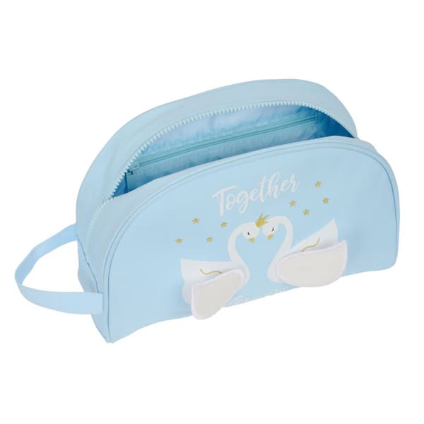 Skoletoilettaske Glow Lab Cisnes Lyseblå 28 x 18 x 10 cm