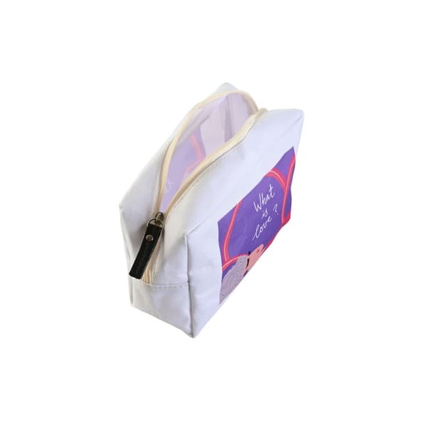 Rejsetoilettaske DKD Home Decor Hvid polialgodon 15 x 6 x 12 cm (4 enheder)