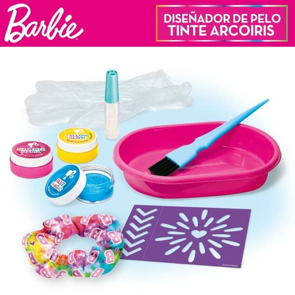 Hiustenlaittosetti Barbie Rainbow Tie 15,5 x 10,5 x 2,5 cm Raidoitetut hiukset Monivärinen