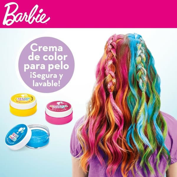 Hiustenlaittosetti Barbie Rainbow Tie 15,5 x 10,5 x 2,5 cm Raidoitetut hiukset Monivärinen