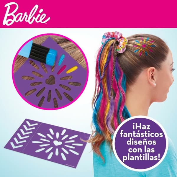 Hiustenlaittosetti Barbie Rainbow Tie 15,5 x 10,5 x 2,5 cm Raidoitetut hiukset Monivärinen