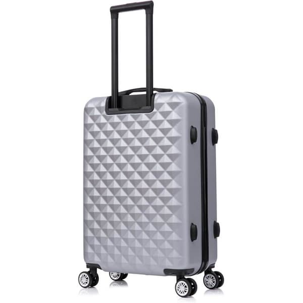 CELIMS - Medium resväska med sminkväska/necessär 35cm styv och lätt | Håll storlek 20kg 65cm | Grå