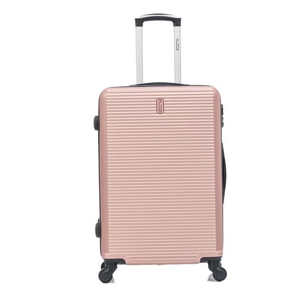 Weekend resväska med sminkväska/necessär | Stel och lätt | Medium resväska 65cm + fåfänga | Rose guld