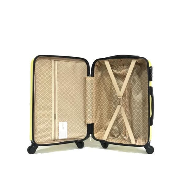 CELIMS - Medium Weekend resväska Set med sminkväska/necessär 35cm styv och lätt | Håll storlek 20kg 65cm | Svart