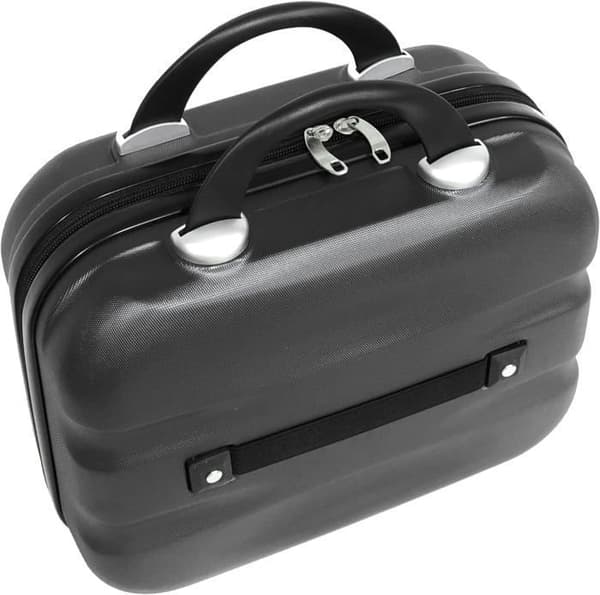 CELIMS - Resväska Set | Medium resväska med toalettartiklar/sminkväska | Medium resväska Stel Lättviktshållare 65cm | Svart