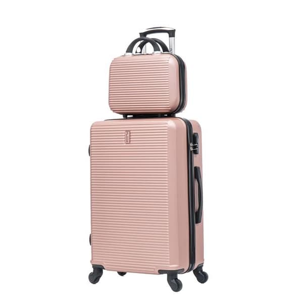 Större resväska - CELIMS FRANCE - 75cm - ABS - Inbyggd lås - Roséguld