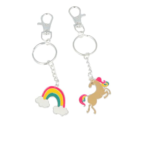 UNICORN-RAINBOW BFF KEYCHAINS set of 2 pcs