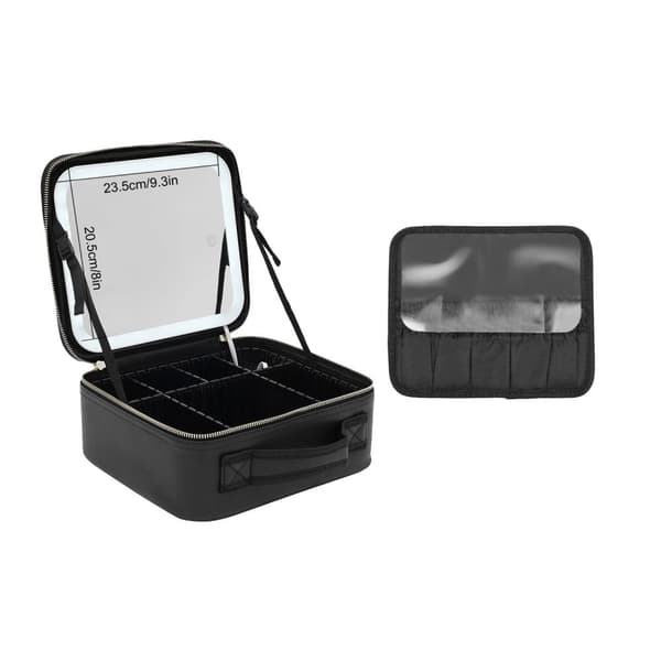 Makeup Organizer, LED-belysning, Elegant Design,Lyserød