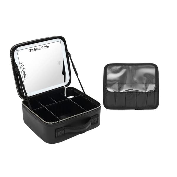 Makeup Organizer, LED-belysning, Elegant design,Rosa