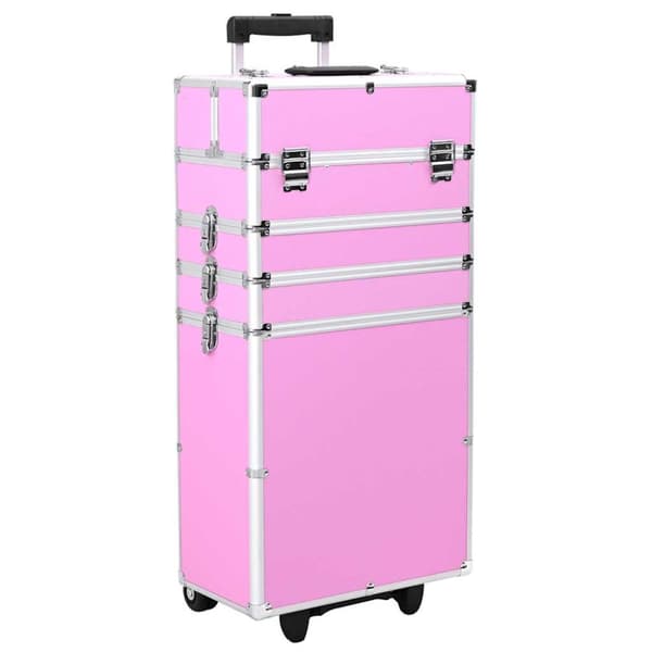 Sminklåda aluminium rosa
