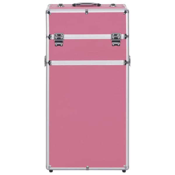 Sminklåda aluminium rosa