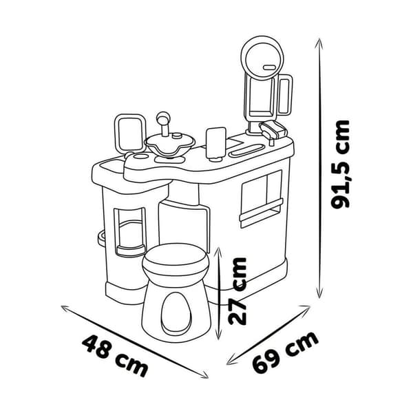 Kampaamosetti lapsille Smoby BARBER SHOP 69 x 48 x 91,5 cm 69 x 48 x 91,5 cm
