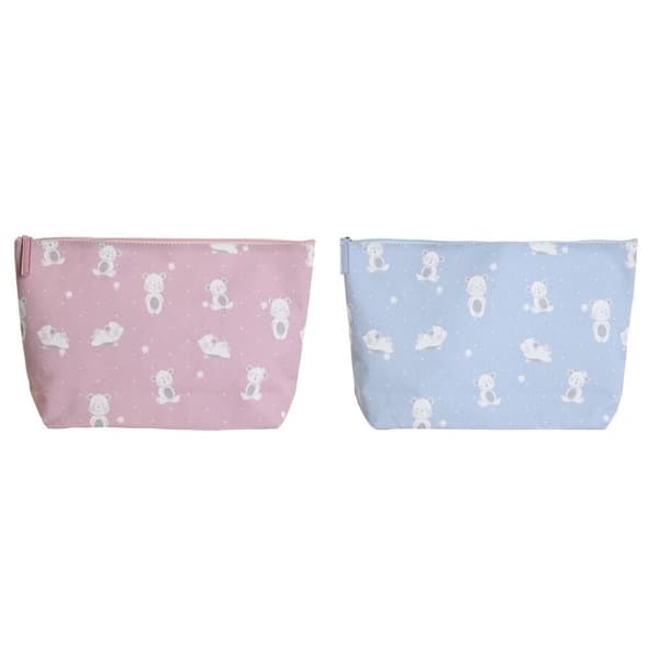 Matkapakkaus DKD Home Decor Sininen Pinkki polialgodon osos 33 x 8 x 21 cm (2 osaa)