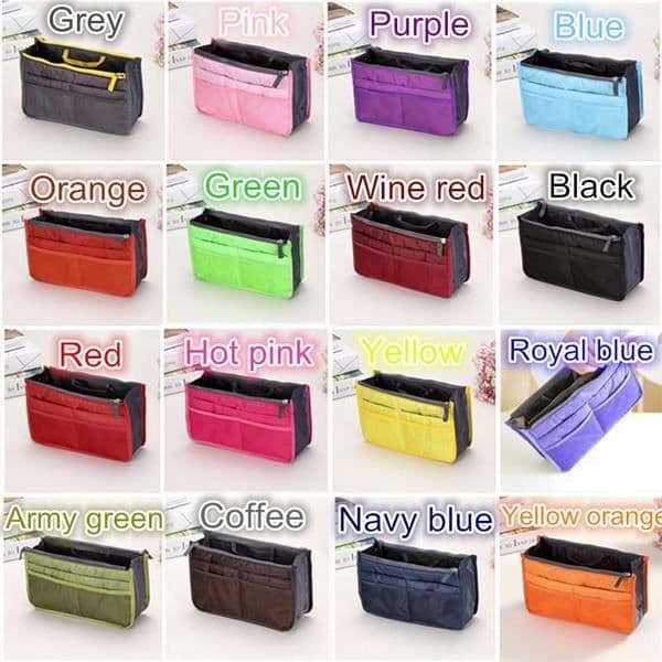 Organizer Insert Bag Dam Nylon Rese Insert Organizer Handväska Handväska Large Liner Dam Makeup Kosmetikväska