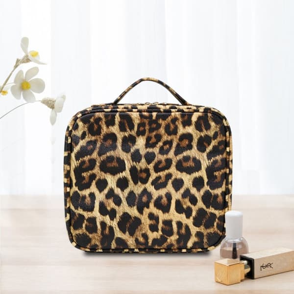UNIQ Makeup reiseveske - Kosmetisk veske for all makeup - Leopard